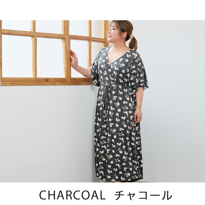 【3L～6L】レーヨンベア天ルームウェアワンピース_90516