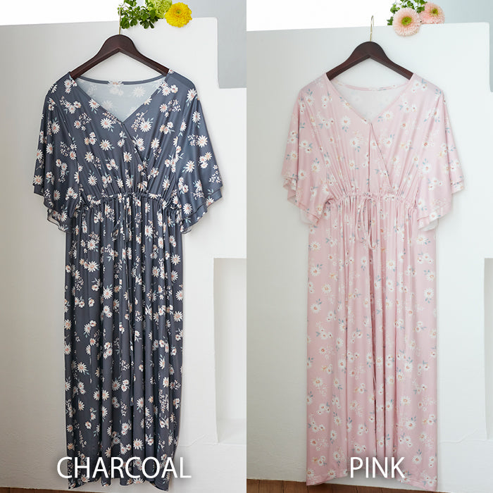 【3L～6L】レーヨンベア天ルームウェアワンピース_90516