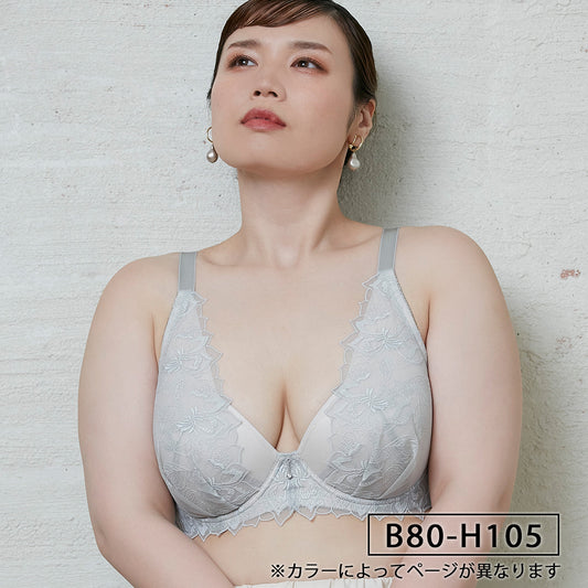 【B80〜H105】しっかりホールド・美胸キーパー3/4カップブラ（フルカップタイプ）（ライトグリーン）_90525-28