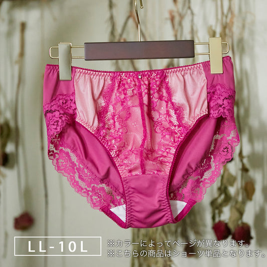 【LL〜10L】しっかりホールド・美胸キーパーペアショーツ（ラズベリー）_90528-14