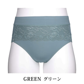 【5L〜10L】美胸キーパーグランリフトペアショーツ深ばきタイプ（グリーン）_90554-27
