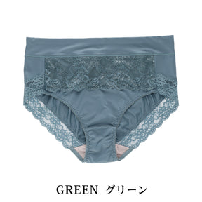 【5L〜10L】美胸キーパーグランリフトペアショーツ深ばきタイプ（グリーン）_90554-27