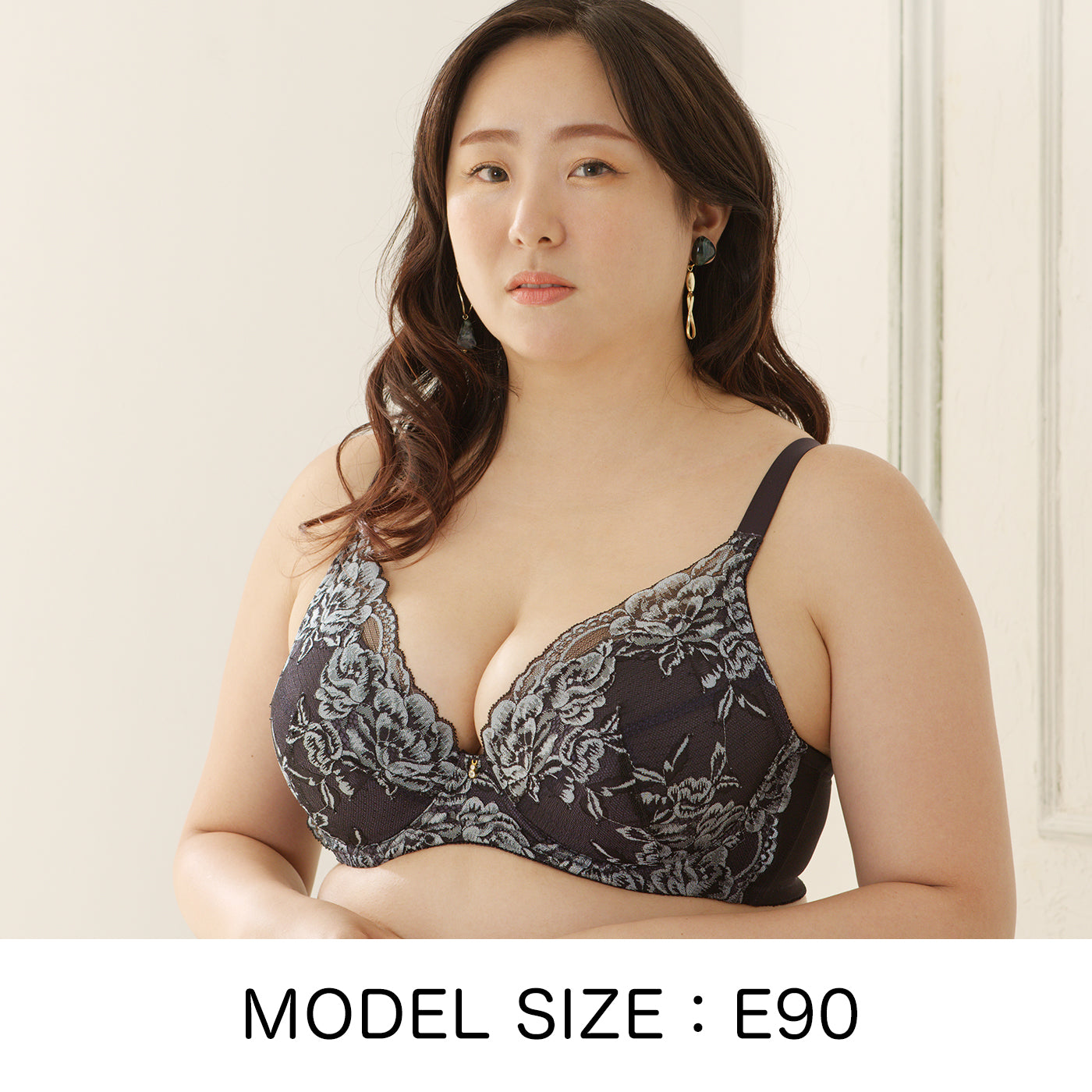 【B80～H105】しっかりホールド・美胸キーパーフルカップブラ（ネイビー）_90561-36