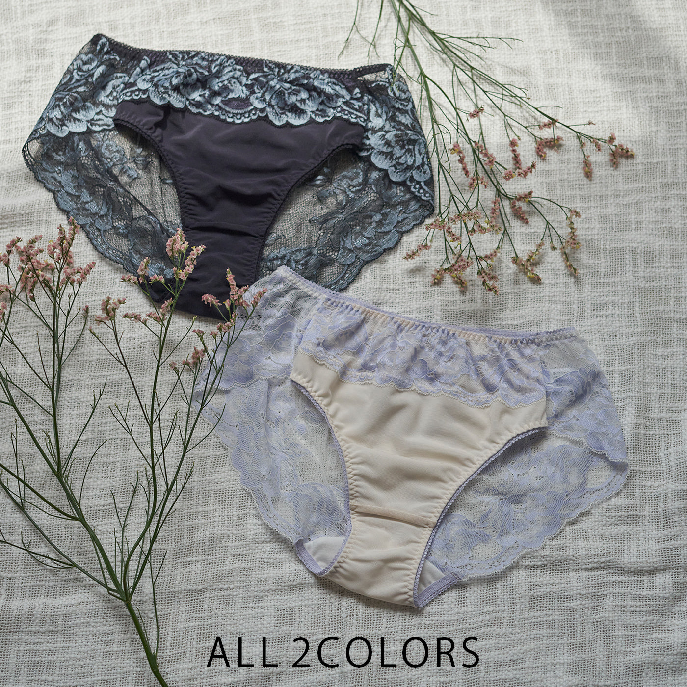 【LL～10L】しっかりホールド・美胸キーパーフルカップペアショーツ（ネイビー）_90562-36