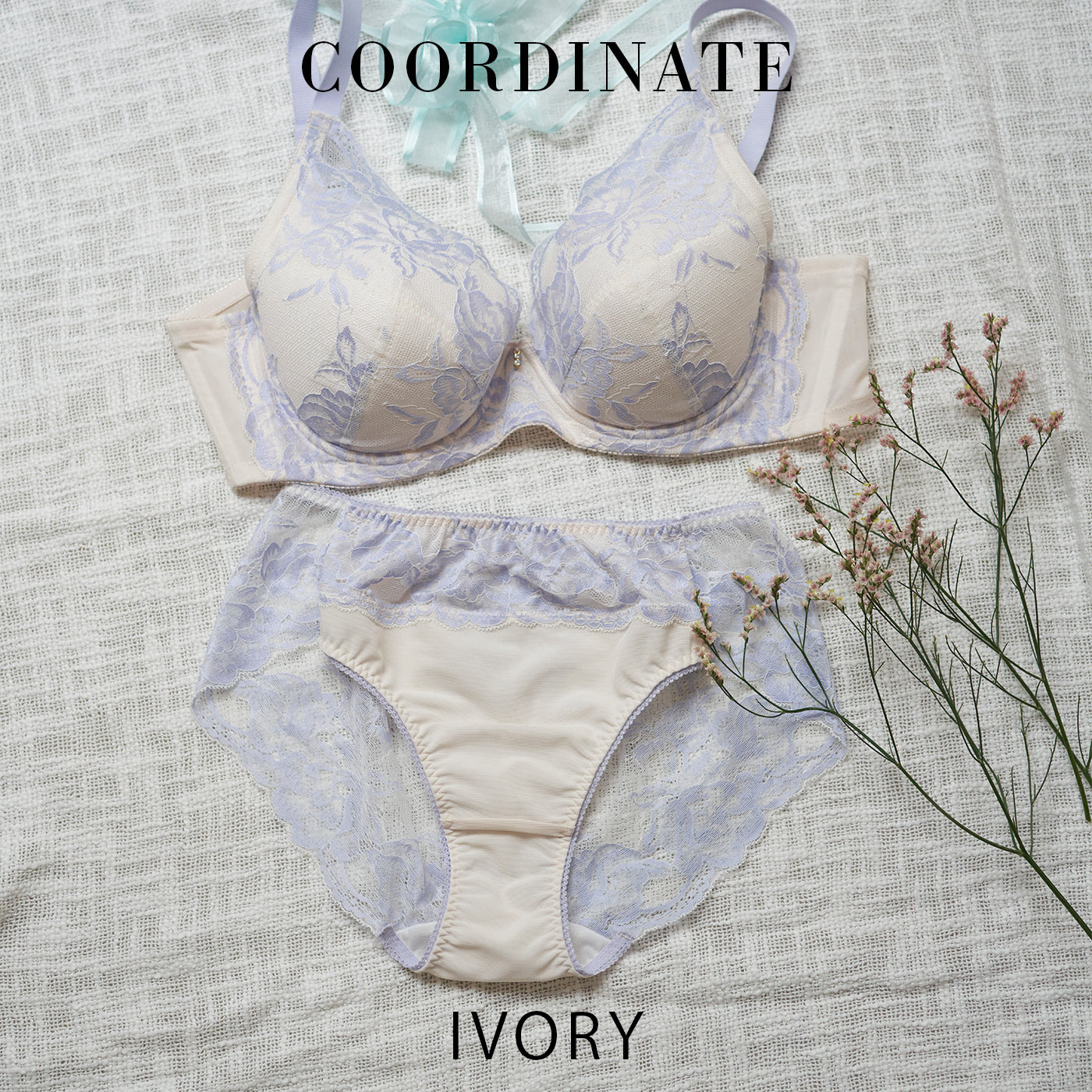 【LL～10L】しっかりホールド・美胸キーパーフルカップペアショーツ（アイボリー）_90562-44