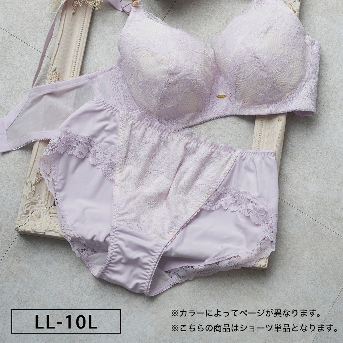 【LL〜10L】しっかりホールド・美胸キーパー3/4カップペアショーツ_90564-40
