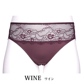 【LL〜10L】しっかりホールド・美胸キーパーフルカップペアショーツ(ワイン）_90567-14