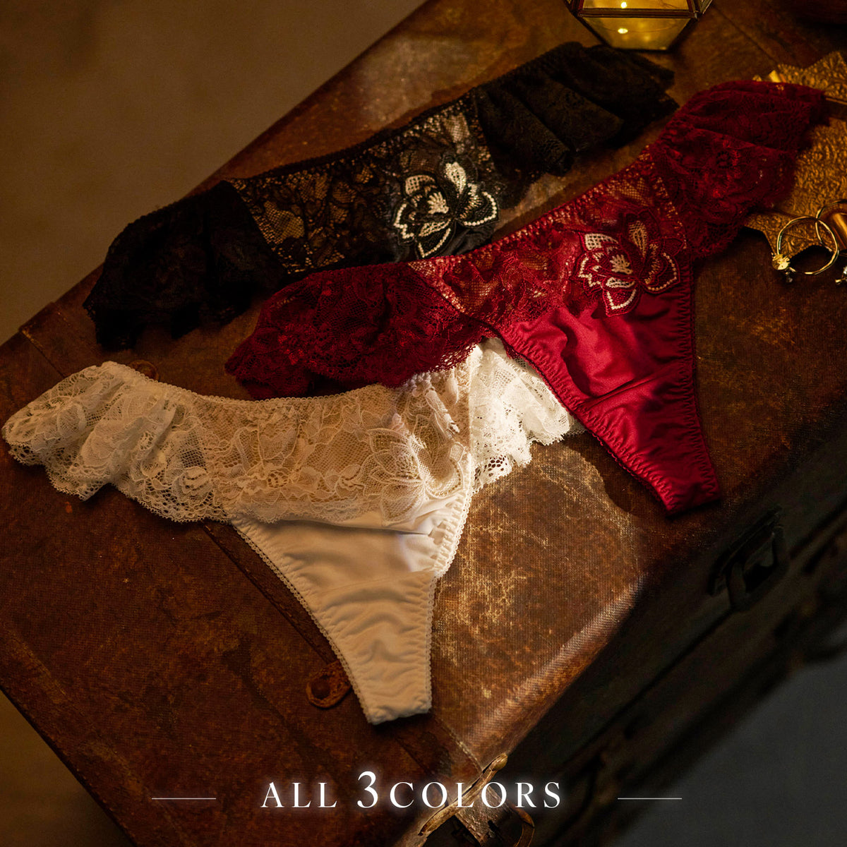 【LL～10L】特別な日ランジェリー・美胸キーパーペアTバックショーツ（オフホワイト）_90594-45