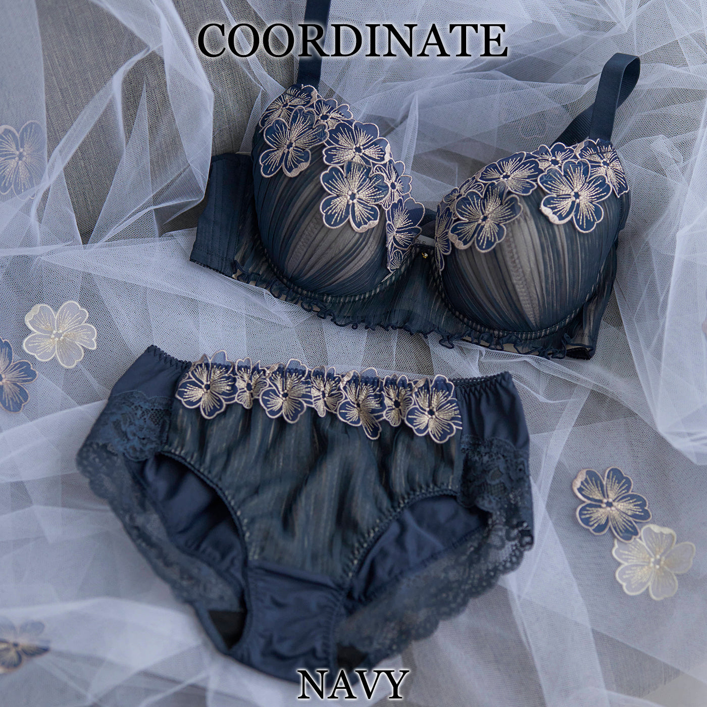 美胸キーパー BIMUNE KEEPER ネイビー 3/4カップ 大きいサイズブラジャー C85~H105