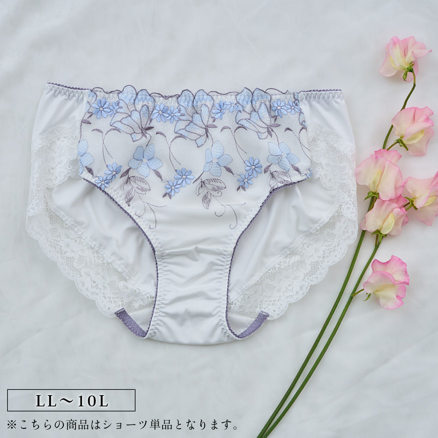 【LL〜10L】しっかりホールド・美胸キーパーペアショーツ（オフホワイト）_90598-45