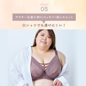 【D90～L140】美胸キーパーグランリフト深め3/4カップブラ（ブラック）_90603-51