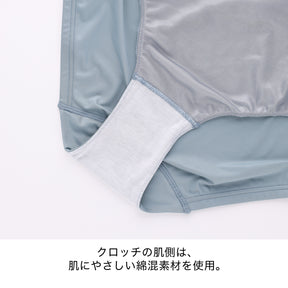 【3L〜10L】美胸キーパーグランリフトペアショーツ深ばきタイプ(ブルーグレー）_90604-33