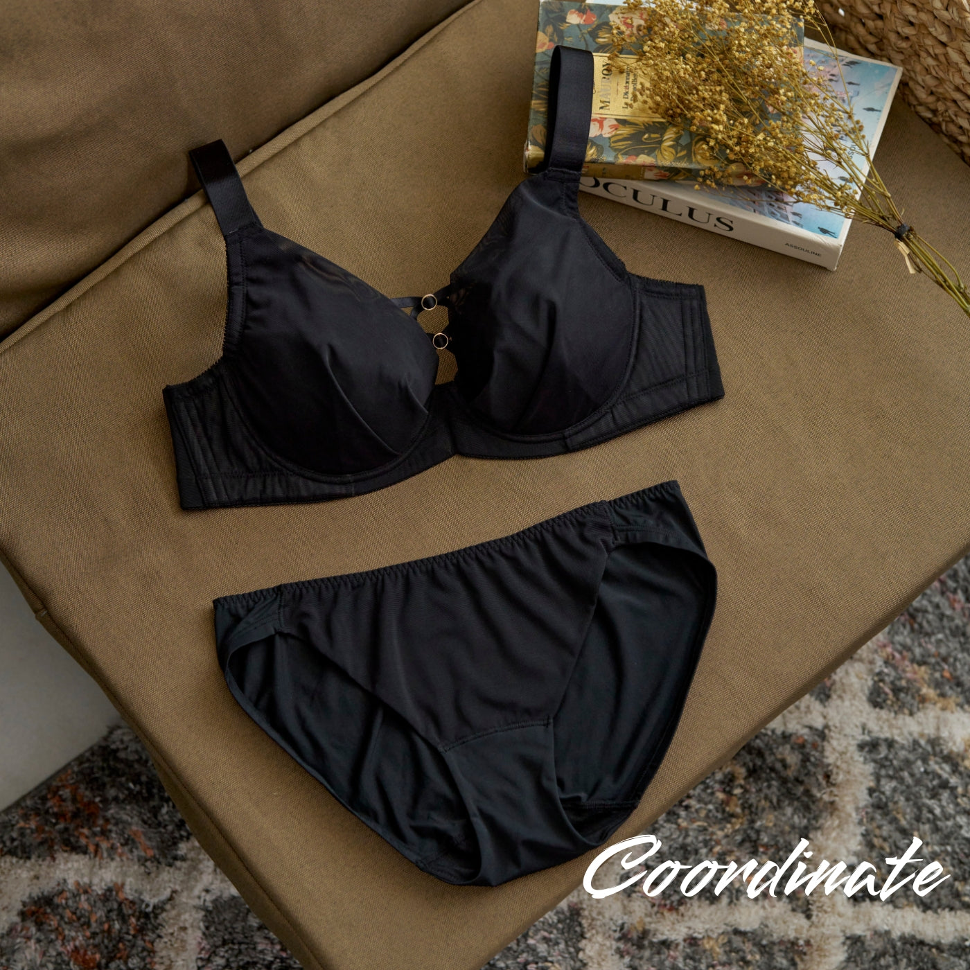 【5L〜10L】美胸キーパーグランリフトペアショーツ浅ばきタイプ(ブラック）_90605-51