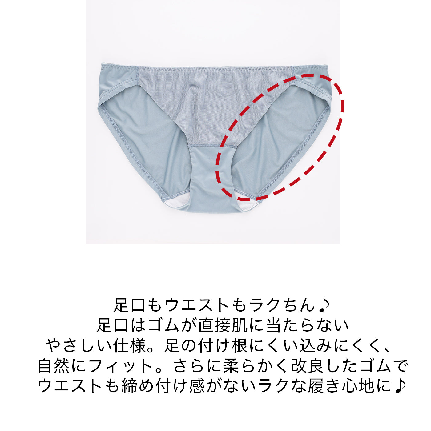 【5L〜10L】美胸キーパーグランリフトペアショーツ浅ばきタイプ(ブルーグレー）_90605-33