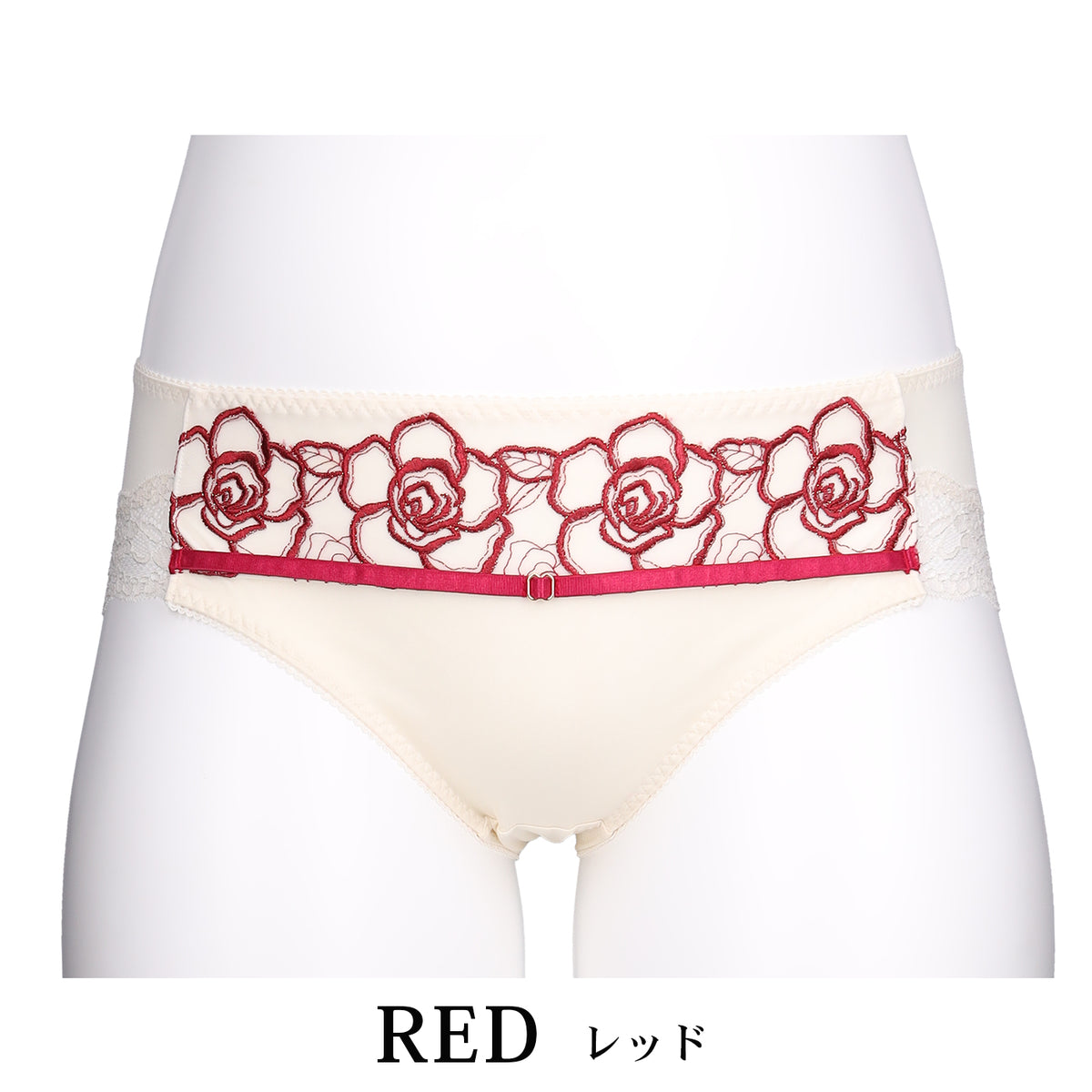 【LL〜10L】特別な日ランジェリー・美胸キーパーペアショーツ(レッド）_90609-15