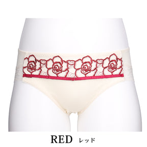 【LL〜10L】特別な日ランジェリー・美胸キーパーペアショーツ(レッド）_90609-15