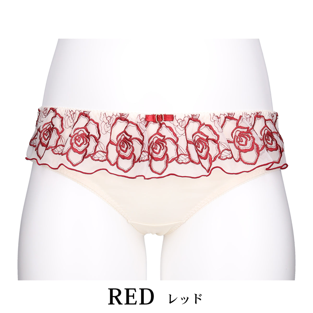 【LL〜10L】特別な日ランジェリー・美胸キーパーペアTバックショーツ(レッド）_90610-15