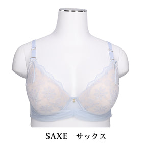 【C85〜H105】しっかりホールド・美胸キーパー3/4カップブラ（サックス）_90616-30