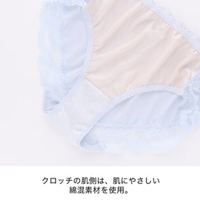 【LL〜10L】しっかりホールド・美胸キーパーペアショーツ（サックス）_90617-30
