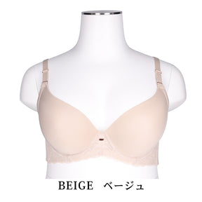 【C85～H105】しっかりホールド・美胸キーパー「つるんと」3/4カップブラ（ベージュ）_90620-54
