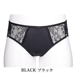 【LL～10L】しっかりホールド・美胸キーパー「つるんと」ペアショーツ（ブラック）_90621-51