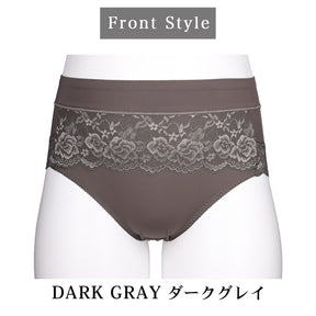 【3L～10L】美胸キーパーグランリフトペアショーツ深ばきタイプ(ダークグレー）_90623-47