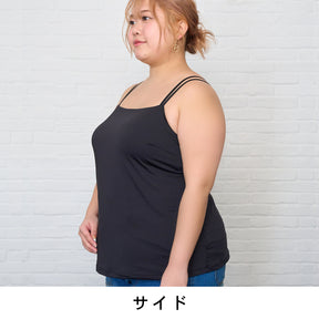 【3L～8L】ワイヤーで支えるキャミ（ブラック）_90625-51