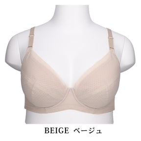 【C85～H105】Zero Fit Cool しっかりホールド・美胸キーパー3/4カップブラ（ベージュ）_90627-54