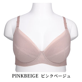 【C85～H105】Zero Fit Cool しっかりホールド・美胸キーパー3/4カップブラ（ピンクベージュ）_90627-57