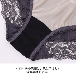 【LL～10L】しっかりホールド・美胸キーパーペアショーツ（ブラック）_90634-51