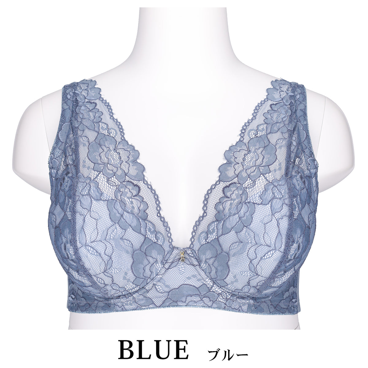 	美胸キーパー フルカップブラ ブルー トルソーイメージ 丸くてナチュラルなバストライン 大きいサイズ C85〜H105