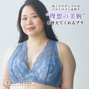 【C85～H105】しっかりホールド・美胸キーパーフルカップブラ（ブルー）_90635-33