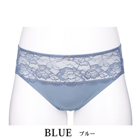 【LL～10L】しっかりホールド・美胸キーパーフルカップペアショーツ（ブルー）_90636-33