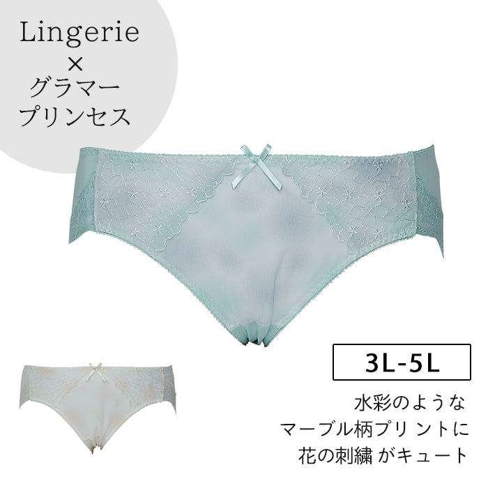 【3L〜5L】Lingerie×しっかりホールド・美胸キーパーペアショーツ_90245