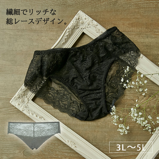【3L～5L】しっかりホールド・美胸キーパーオフショルタイプペアショーツ_90313