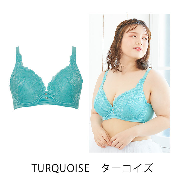 【E85～H105】しっかりホールド・美胸キーパー3/4カップブラ_90348
