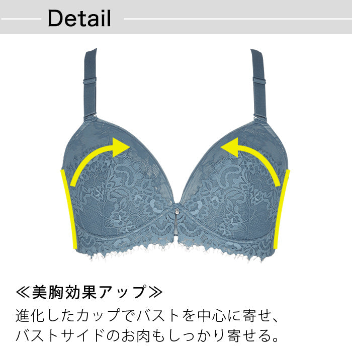 【3L～5L】楽してバストメイク・美胸ノンワイヤーブラ_90410