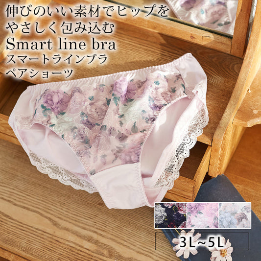 【3L〜5L】スマートラインブラペアショーツ_90417