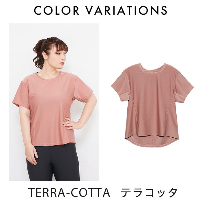 【3L〜6L／吸水速乾・抗菌防臭加工】lafarfa×スポーツアクティブトップス_90441