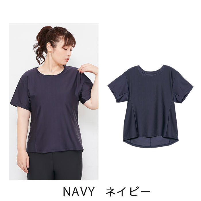 【3L〜6L／吸水速乾・抗菌防臭加工】lafarfa×スポーツアクティブトップス_90441