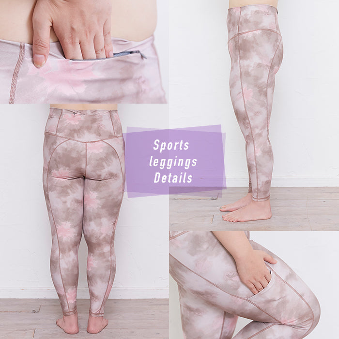 【3L～6L／吸水速乾・抗菌防臭加工】lafarfa×スポーツレギンス_90444