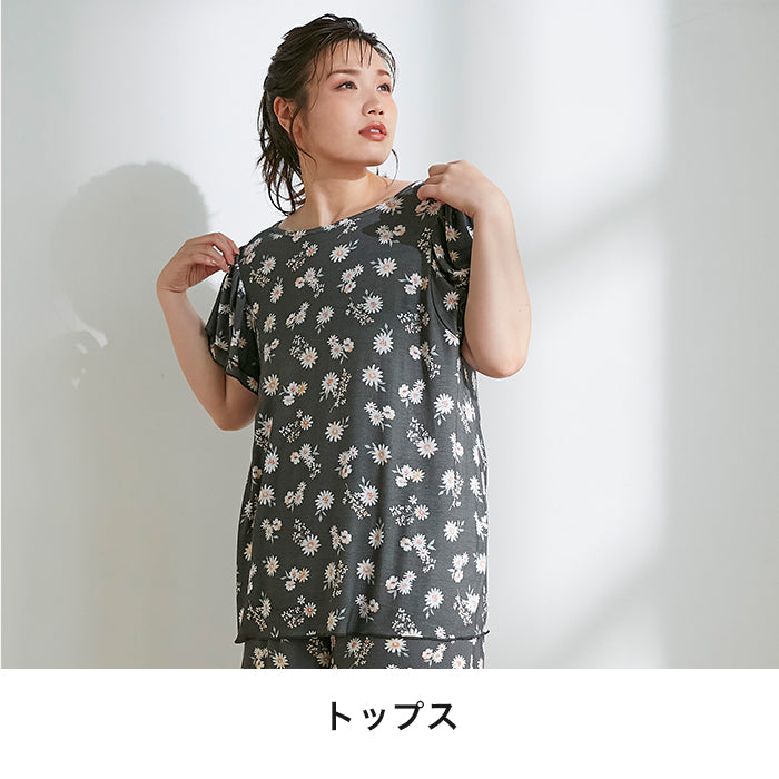 【3L～6L】レーヨンベア天ルームウェア上下セット_90515