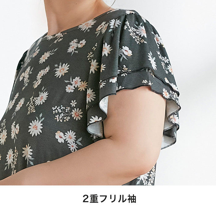 【3L～6L】レーヨンベア天ルームウェア上下セット_90515