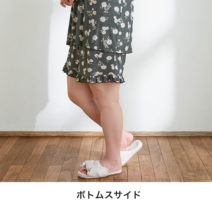 【3L～6L】レーヨンベア天ルームウェア上下セット_90515