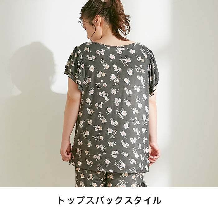 【3L～6L】レーヨンベア天ルームウェア上下セット_90515